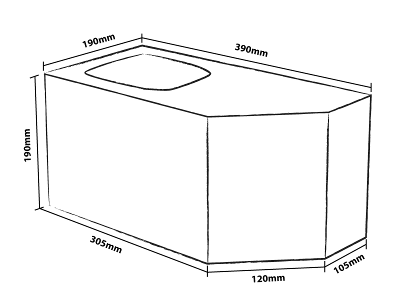 20CM 45 Chamfer Block