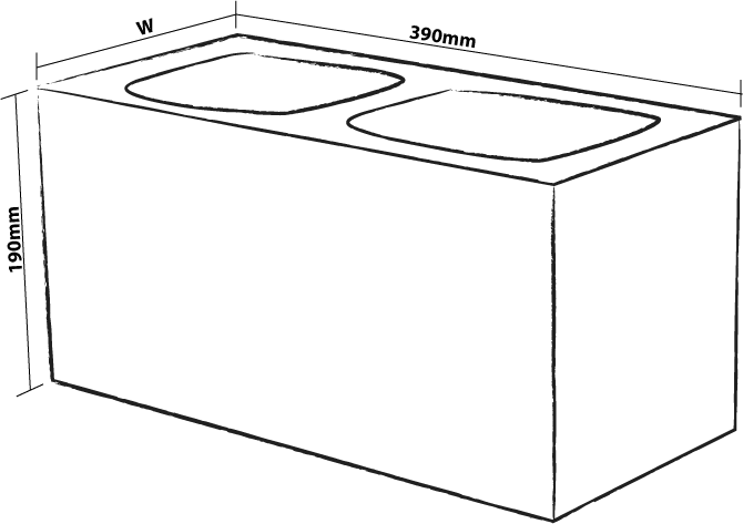 20CM Double End Block